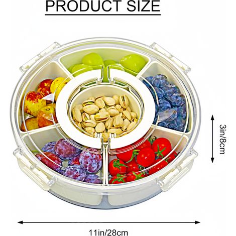 Boîte de rangement alimentaire compartimentée avec couvercle et (1/4)