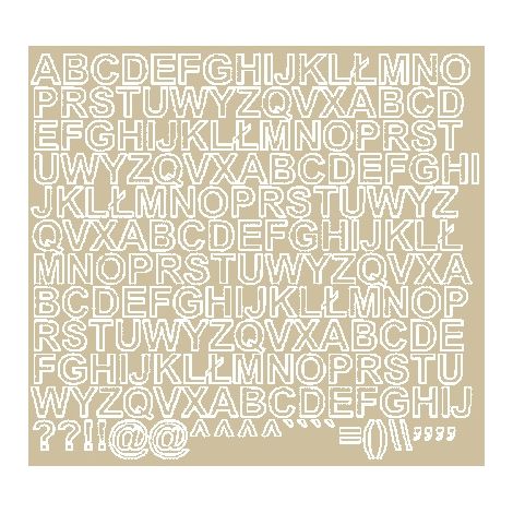 Lettere adesive autoadesive da 1,5 cm, beige lucide (1/2)