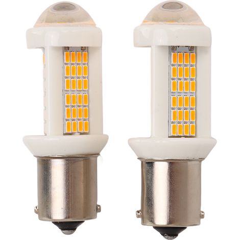Lot de 2 ampoules LED jaunes pour feux de recul, clignotants, feux stop et feux arrière de voiture. (1/5)