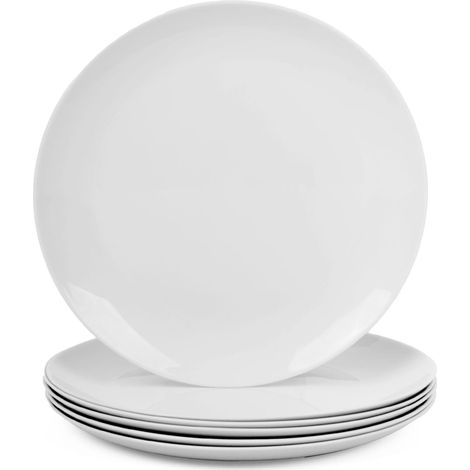 Assiettes à Dessert Salade Rondes 19 cm, Blanches Petite Assiettes Vaisselles pour 6 Personnes pour Entrée, Dessert, Gâteau, Salade, Sushi (1/5)