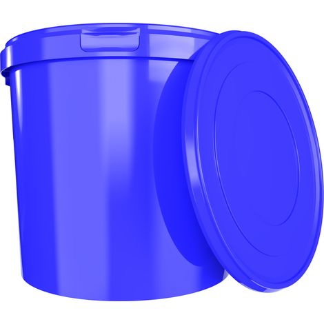 Eimer mit Deckel 10 L blau, (PP) lebensmittelecht luftdicht