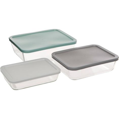 Set di 3 contenitori in vetro - 5five