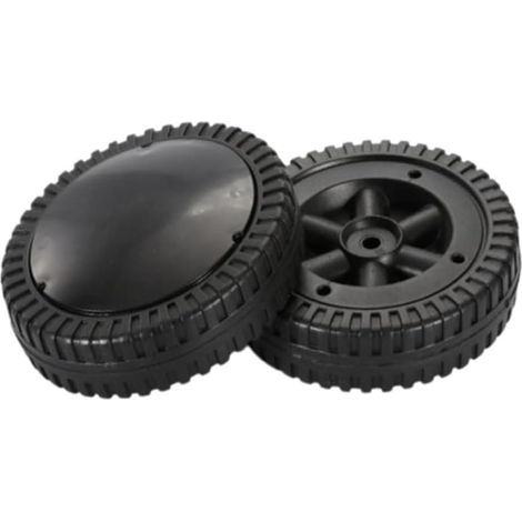 2 Stück Grillrad-Teile, Kunststoff-Gasgrill-Räder, Grill-Ersatzteile, Grill-Rad-Set (schwarz) (1/5)