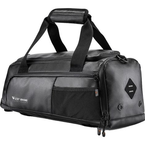 Bolsa para bicicleta, capacidad de 13 litros, diseño impermeable, color negro, 13 litros. (1/2)