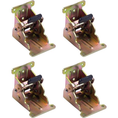 Quatre charnières autobloquantes, charnières pliantes à verrouillage à 90 degrés, charnières métalliques pour pieds de chaise, adaptées aux pieds de table, pieds de lit, etc., durables, en alliage de (1/5)