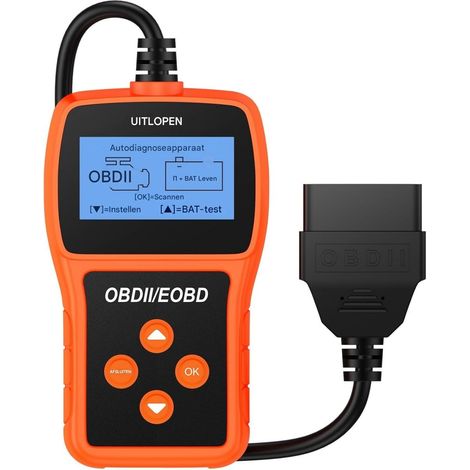 OBD2 Scanner - Lecteur De Codes DTC EOBD - Test Tension Batterie - Affichage Définitions Erreurs - Compatible Voitures Essence Et Diesel - 1 Pièce