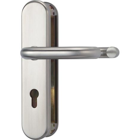 1 Poignée de porte Double face, Aluminium, Entraxe 72 mm, Tige carrée 9 mm, Pour porte coupe-feu