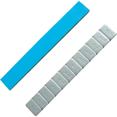 SW-Stahl 41441L masses adhésives 5g I 50 barres I autocollantes I masses d'équilibrage de pneus I masses d'équilibrage adhésives I pour jantes en aluminium I masse de jante I blanc