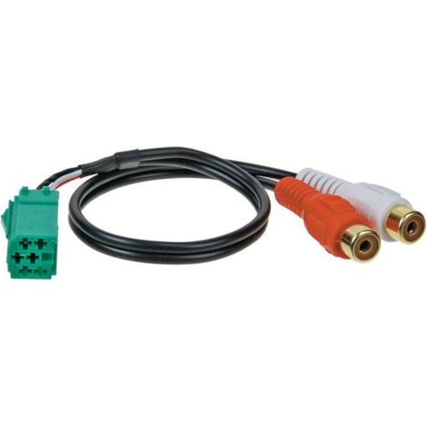 Cable auxiliaire compatible avec autoradio origine Renault Mini-ISO 6 broches