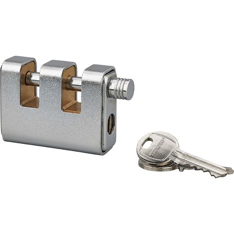 Lucchetto Land blindato, acciaio, da esterno, doppia staffa in acciaio, 90mm, 2 chiavi - THIRARD