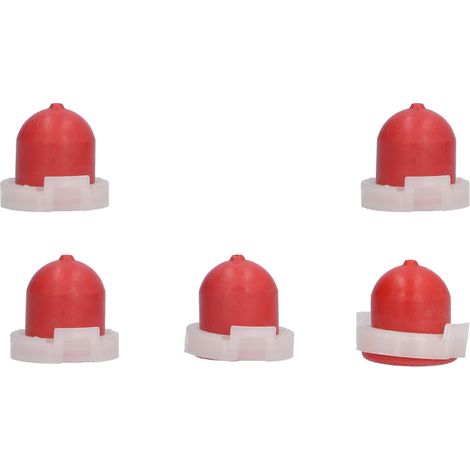 Lot de 5 poires d'amorçage de carburateur rouges pour moteurs Briggs & Stratton 494408 et 694394 (1/5)