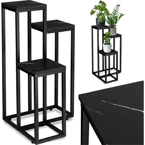 Portafiori verticale in marmo nero Munir