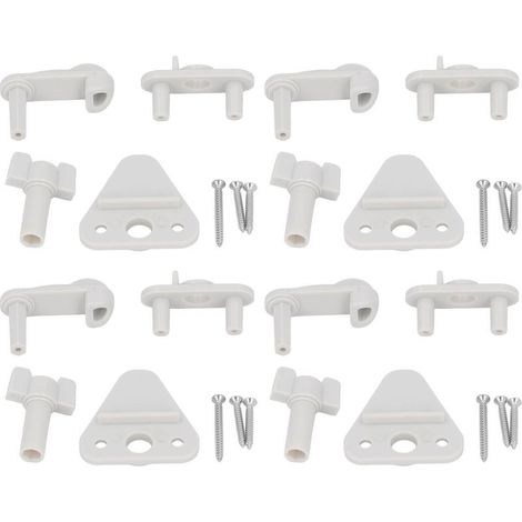Kit de serrures de porte pour pontons ABS Cadre carré 4 Set Latches de remplacement gauche droite 1 à 1.25in (1/5)