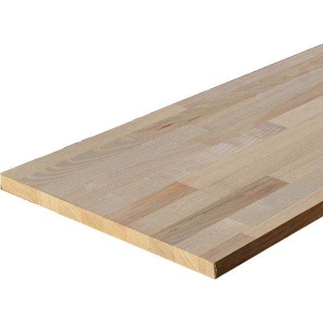 Tablette Frêne bois massif, L.120 x l.40 cm, Ep.18 mm (1/5)