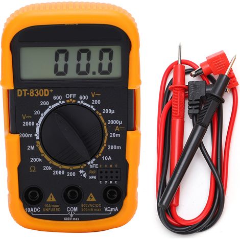 Multimètre Numérique DT830D+ Portable pour Tests de Tension en Laboratoire et Usine (1/5)