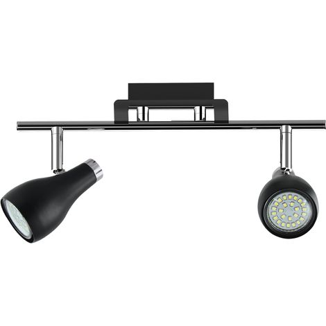 Lámpara de pared y techo Kinga Ideus 03252 negra, 2x35W GU10 IP20 (1/2)