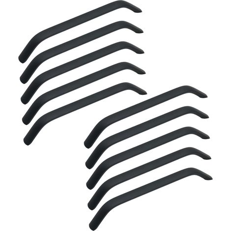 Lot de 10 Poignées, entraxe 160 mm, aluminium finition sablée, pour placards cuisine et armoires (1/5)