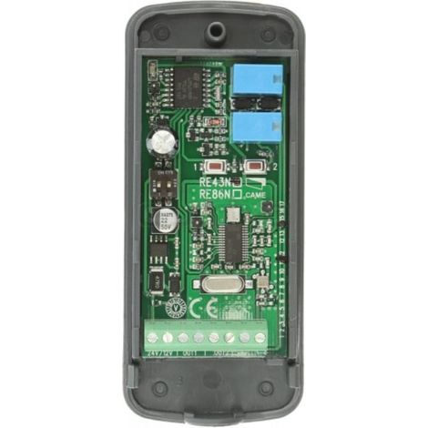 Came – Récepteur radio pour motorisation 433.920 MHz – Alimentation 12V/24V – Programmation auto-apprentissage – 2 canaux monostables/bistables