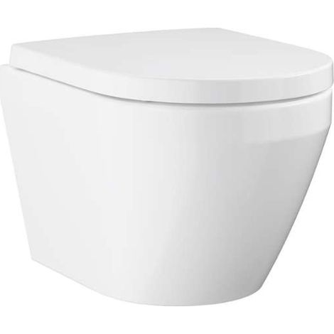 Grohe Euro Ceramic - WC suspendu avec abattant SoftClose, Rimless, Triple Vortex, blanc alpin 102509SH00 (1/5)