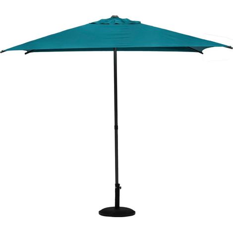 Hesperide – Parasol droit carré 250x250cm – Toile en polyester 180g/m² – Protection UV UPF 50 – Système d'inclinaison et ouverture Push Up