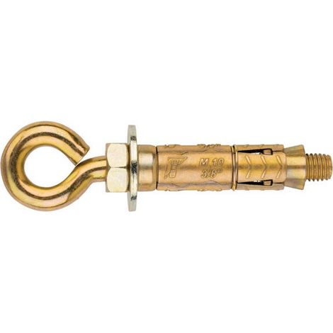 Anclaje para fijación de peso medio en materiales sólidos o huecos - Perno - Zamak M10 x 56 Ø16 - Caja de 25