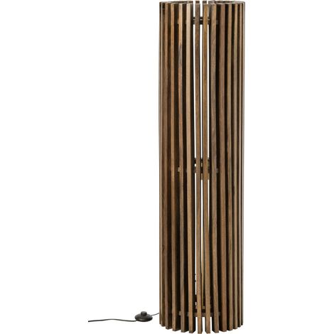 Lampadaire en Bois "Linea" 122cm Marron Foncé (1/5)