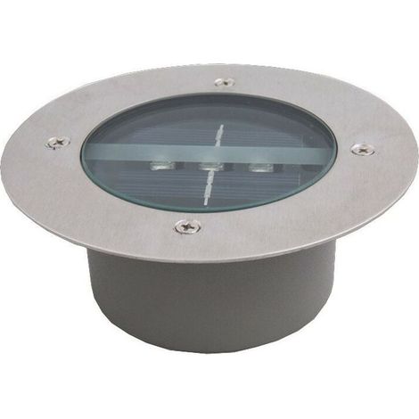 Lumière Solaire Extérieur, 4 Pack 3 LED Spot Lampe Solaire Jardin, Etanche IP65, Pelouse Lumière Decorative Pour Chemin Terrace Jardin Allée (Rond, Blanc Froid) (1/5)