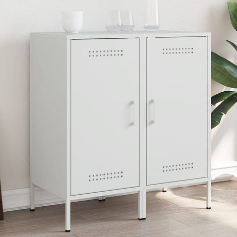Sideboards 2 pcs White 36x39x79 cm Steel vidaXL