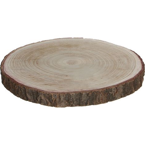 Socle décoratif en bois naturel 3 cm – Pour projets de décoration intérieure – Diamètre 28 à 32 cm – Élégance et authenticité – Mica Decorations (1/3)