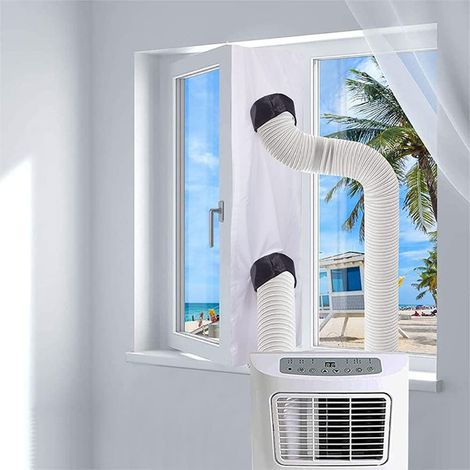 Joint de fenêtre portable pour climatiseur avec corde de tension 4 m pour double bouche (1/5)