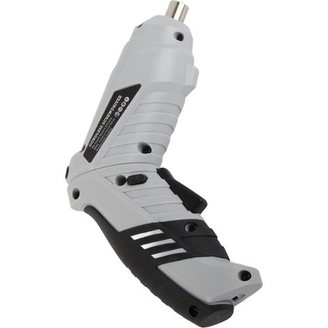 Tournevis électrique sans fil rechargeable avec kit de 2 embouts pour perçage et réparation, blanc 3,6 V (1/5)