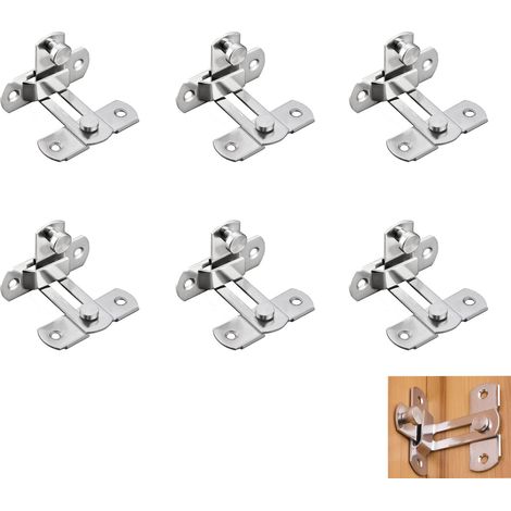 6 PCS Verrou cage animal, Loquet inox, Fermeture angle, pour Cages à Chats, Cages à Chiens, Cages à Petits Animaux (1/4)