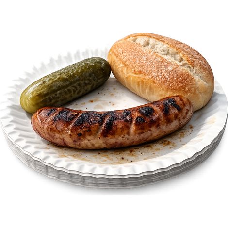 Assiettes en papier blanc EKO 18 cm 100 pièces. (1/5)