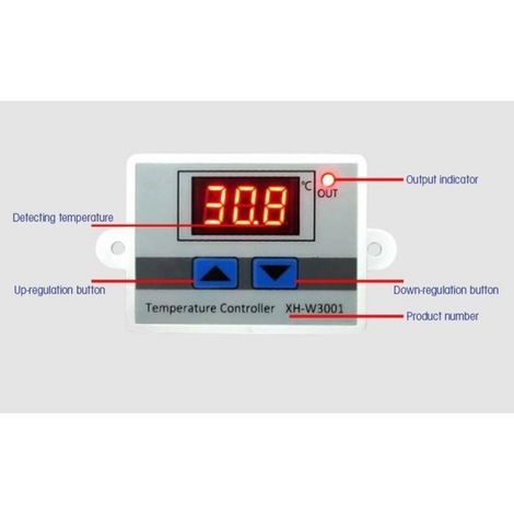 Contrôleur De Température - Sonde Étanche - Plage -50°C À 110°C - Pour Incubation Et Climatisation - 1 Pièce (1/5)