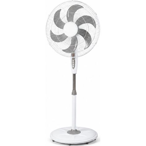 Ventilatore a Pianta Base Tonda Anti Ribaltamento Altezza 130 cm 65W e 6 Pale