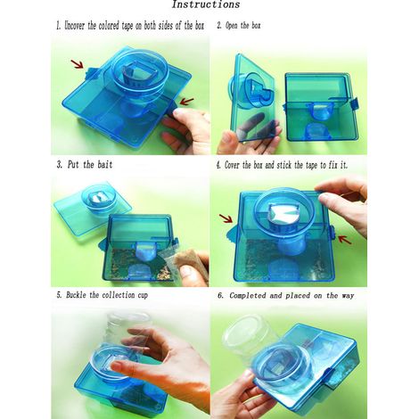Piège à Cafards Boîte Capteur Réutilisable sans Produits Chimiques - Dispositif Sécurisé pour Nouveaux Nés et Femmes Enceintes, ABS Haute Qualité, Dimensions 15x10x15cm (1/5)