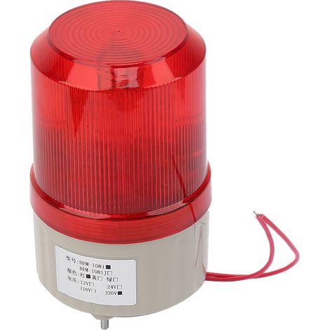 220 V Wechselstrom, rotierendes Blinksignal, rote LED-Warnleuchte, Durchmesser 75 mm (1/5)