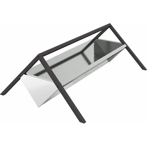 Livestock Feeding Trough Silver 111 x 76 x 38 cm vidaXL