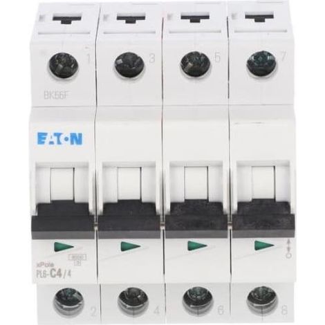 Interruttore Eaton pl6-c4 4 poli 4A 6kA