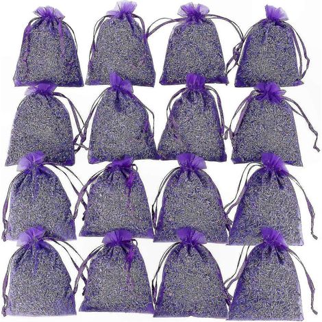 Sachets parfumés à la lavande pour tiroirs, 16 pièces, fraîcheur lingerie, sachets d'ambiance maison, désodorisants naturels, arôme floral, linge délicat, placards, armoires, cadeau pratique, longue d (1/2)