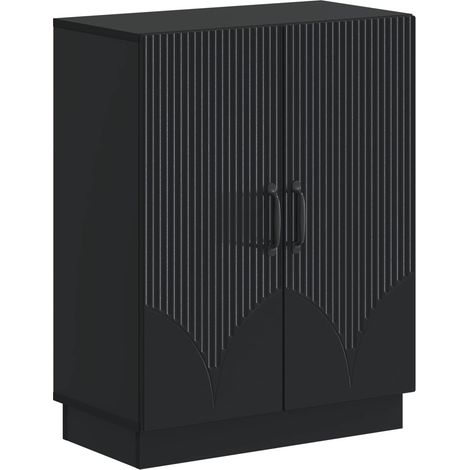 Badezimmer Aufbewahrungsschrank HOORN Schwarz 59,5 x 31 x 77 cm vidaXL (1/5)