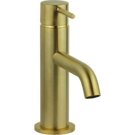 Miscelatore per lavabo colore Oro spazzolato Gattoni Easy 2382/23SG  Senza piletta di scarico  - Oro Spazzolato (1/3)