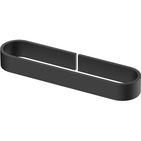 Portasalviette 25 cm nero serie evolution - fissaggio con biadesivo o ad incollo (1/4)