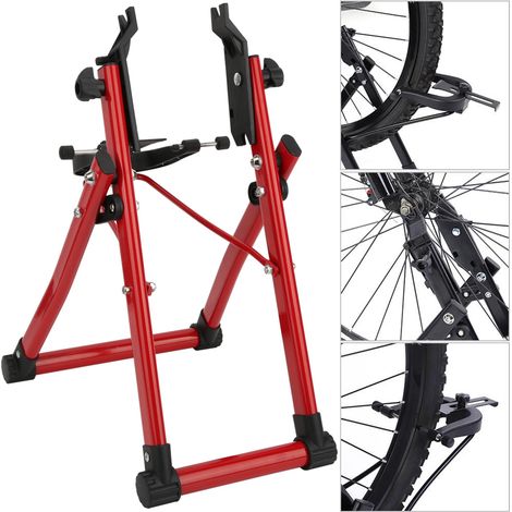 Support de centrage de roue vélo en alliage d'aluminium, outil de réparation et d'entretien à domicile, pratique et durable. (1/5)