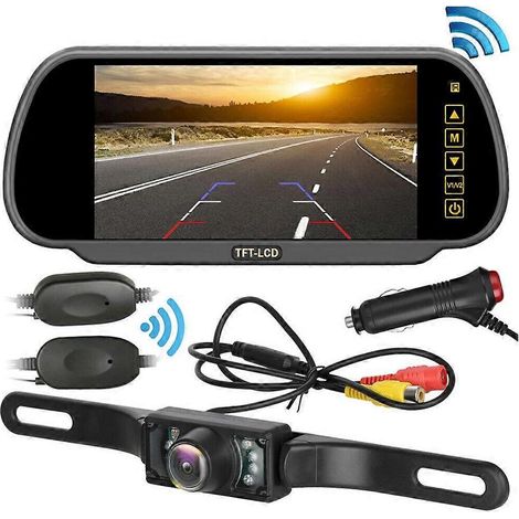 Caméra de recul 7 pouces TFT, étanche, pour camping-car, camion, voiture – système de vision arrière avec moniteur LCD. (1/4)
