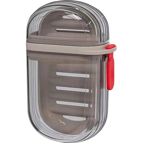 Set mit 2 Reise-Seifenboxen, auslaufsicher und mit Deckel, tragbare Seifenhalter, ideal für Bad, Dusche, Fitnessstudio, Schule, Camping, Urlaub und Outdoor-Aktivitäten – Transparent