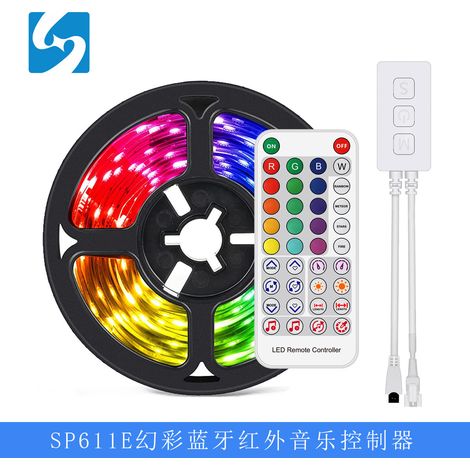 SP611E Bluetooth Colorful LED Music Controller with Mobile App and 38-Key IR Remote