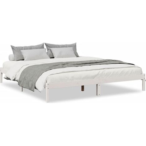 Maison Exclusive - Cadre de lit extra long sans matelas 200x210 cm bois massif pin (1/5)