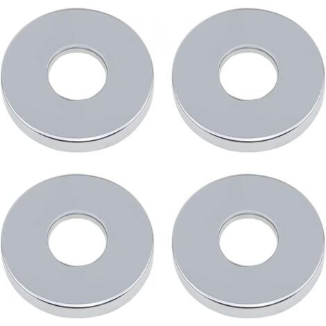 Rosace robinet mitigeur douche 4 pièces – Acier inoxydable chromé – Diamètre extérieur 70 mm – Pour cuisines et salles de bain