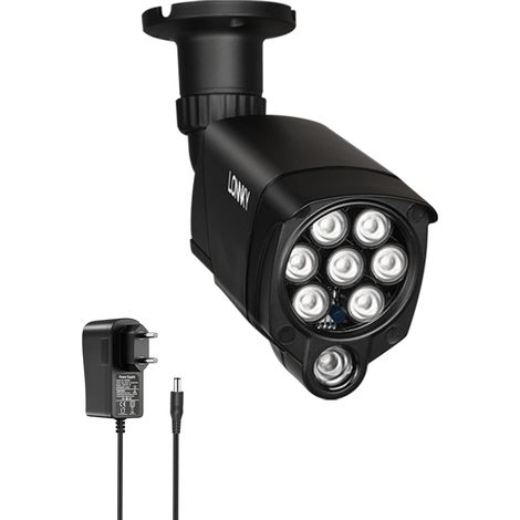 Éclairant Infrarouge à 8 LED, Lumière IR 30 M pour Caméras de Sécurité (C200 C310, 410W), VR (Série Quest, VR2), PS5, Vision Nocturne 90°, Inclut une Alimentation 12 V 1 A — Noir (1/5)